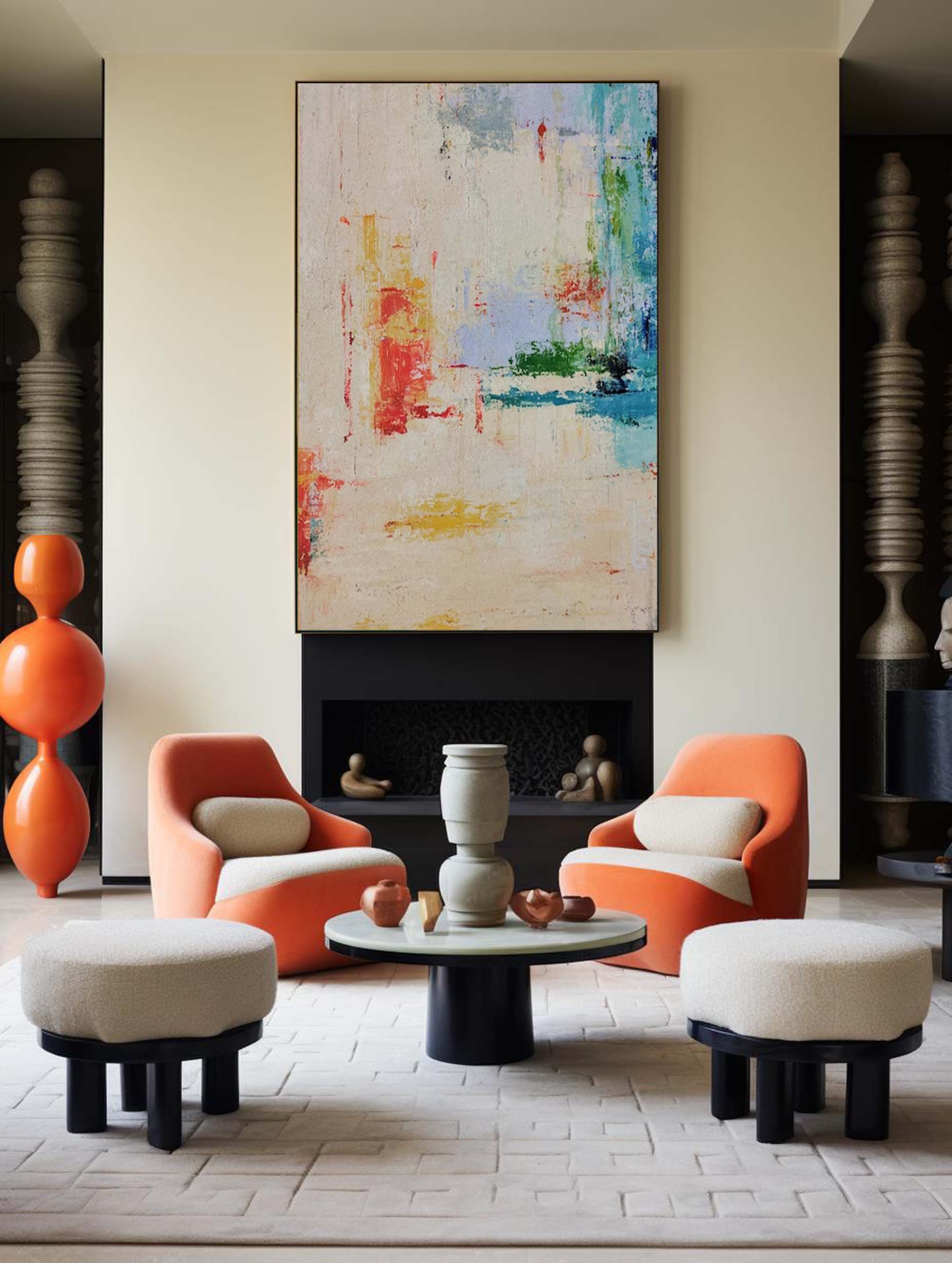 Minimalist Textured Abstract Canvas Wall Art