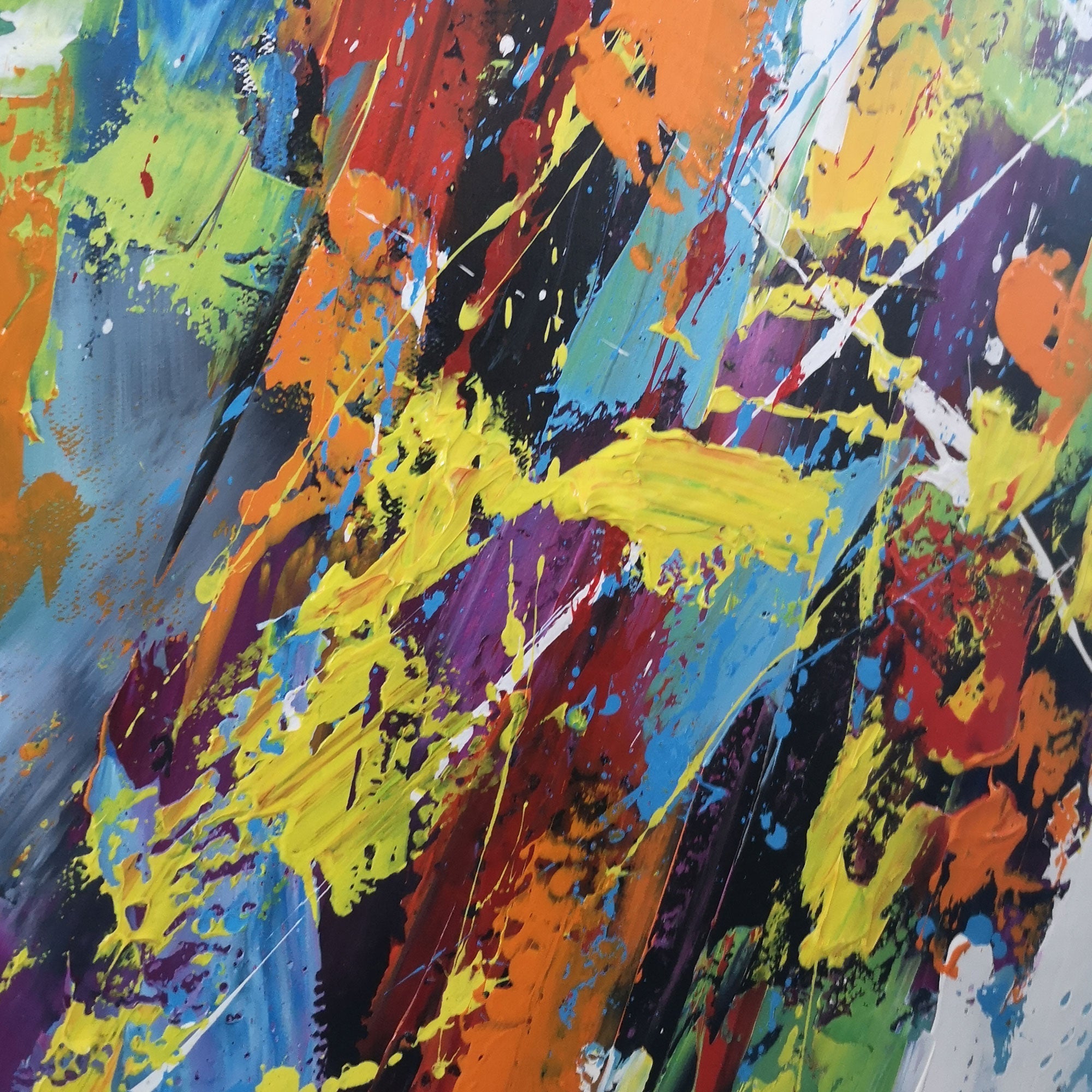 Abstract Multicolor Art 40'' X 40'' IS02 - Neutralighting