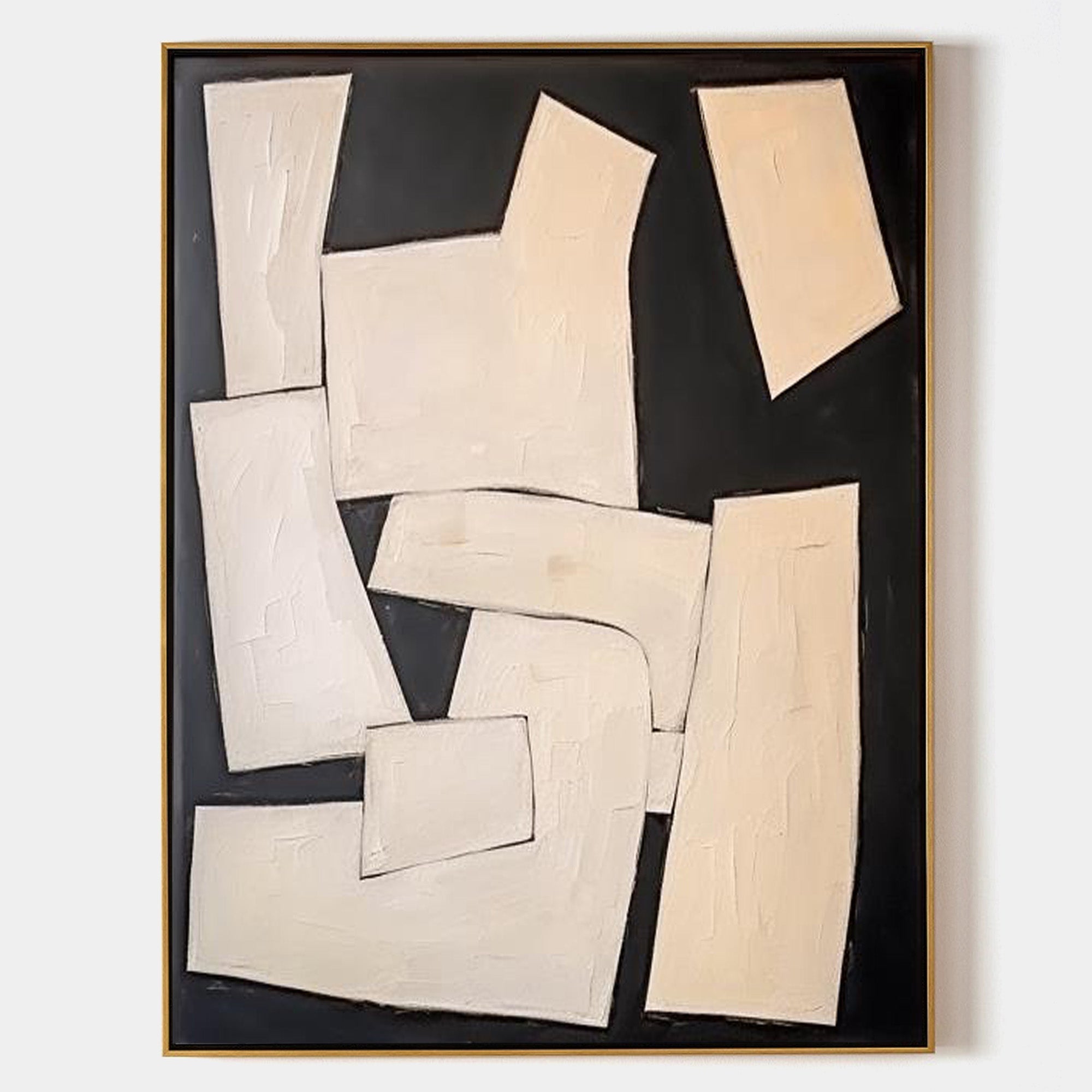 Wall Art Ivory Shards on Black