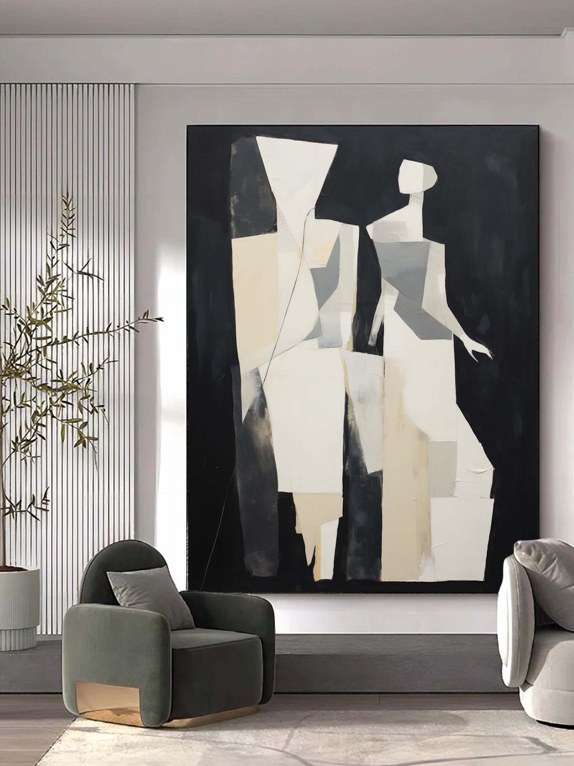 Wall Art Fragmented Shapes Contemporary Abstract Modern