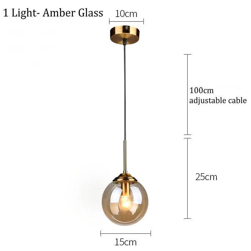 Valentina Designer Bubble Glass Pendant Light, Smoke/Clear/Amber - Neutralighting