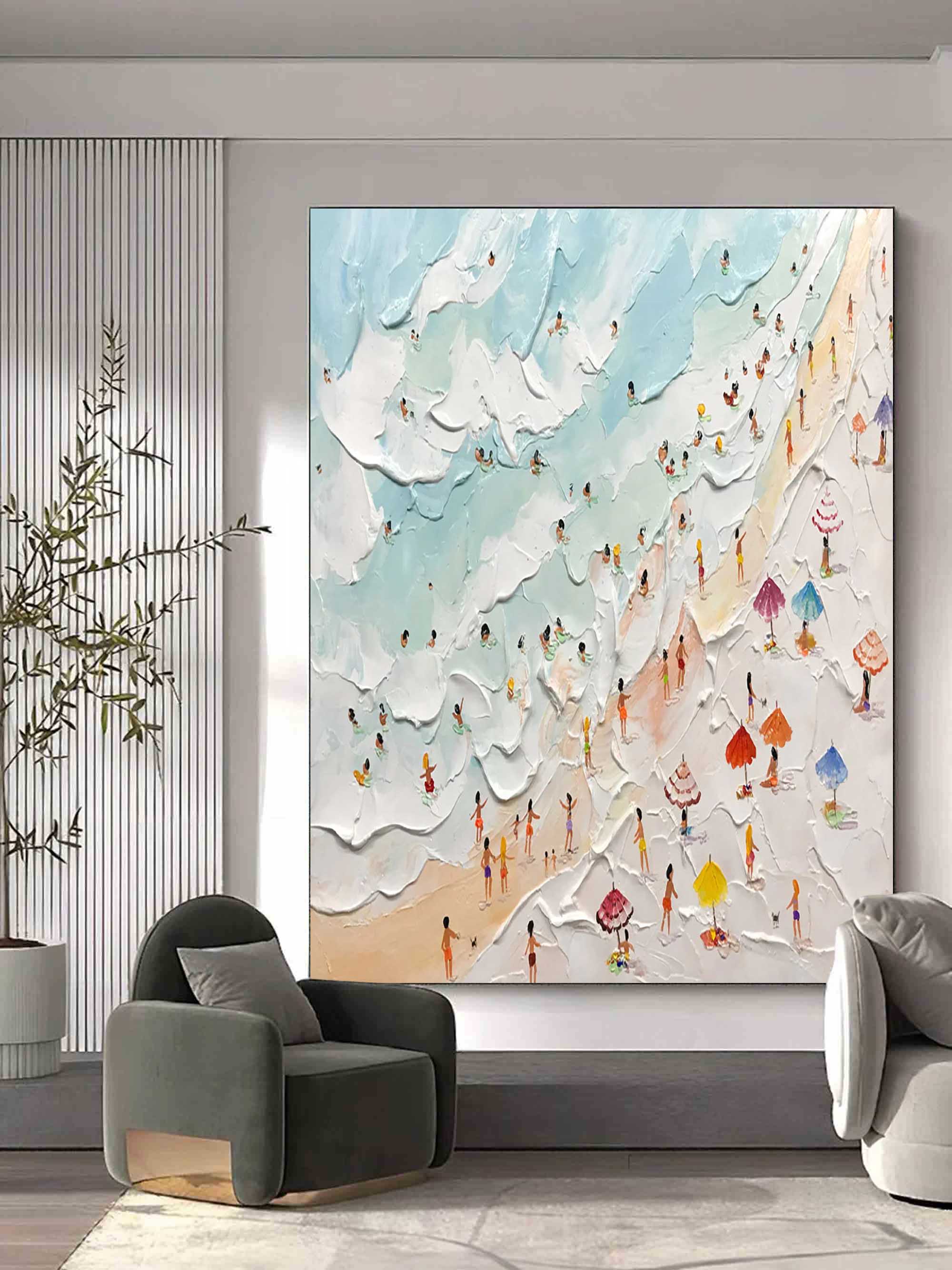 Vacation Plaster Art Texture Painting - Letslighting
