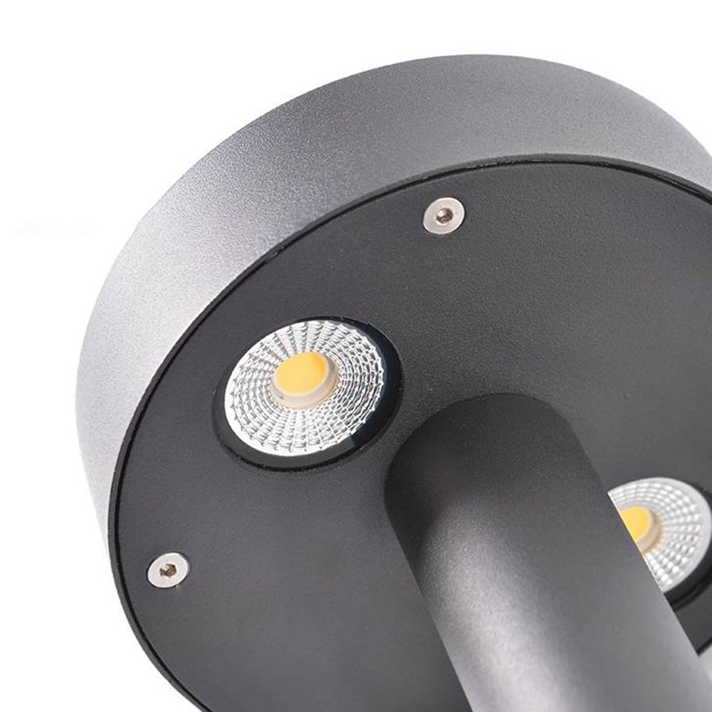 Ray Modern Metal Frisbee Shaped Lampholder Outdoor Path Light, Black - Neutralighting