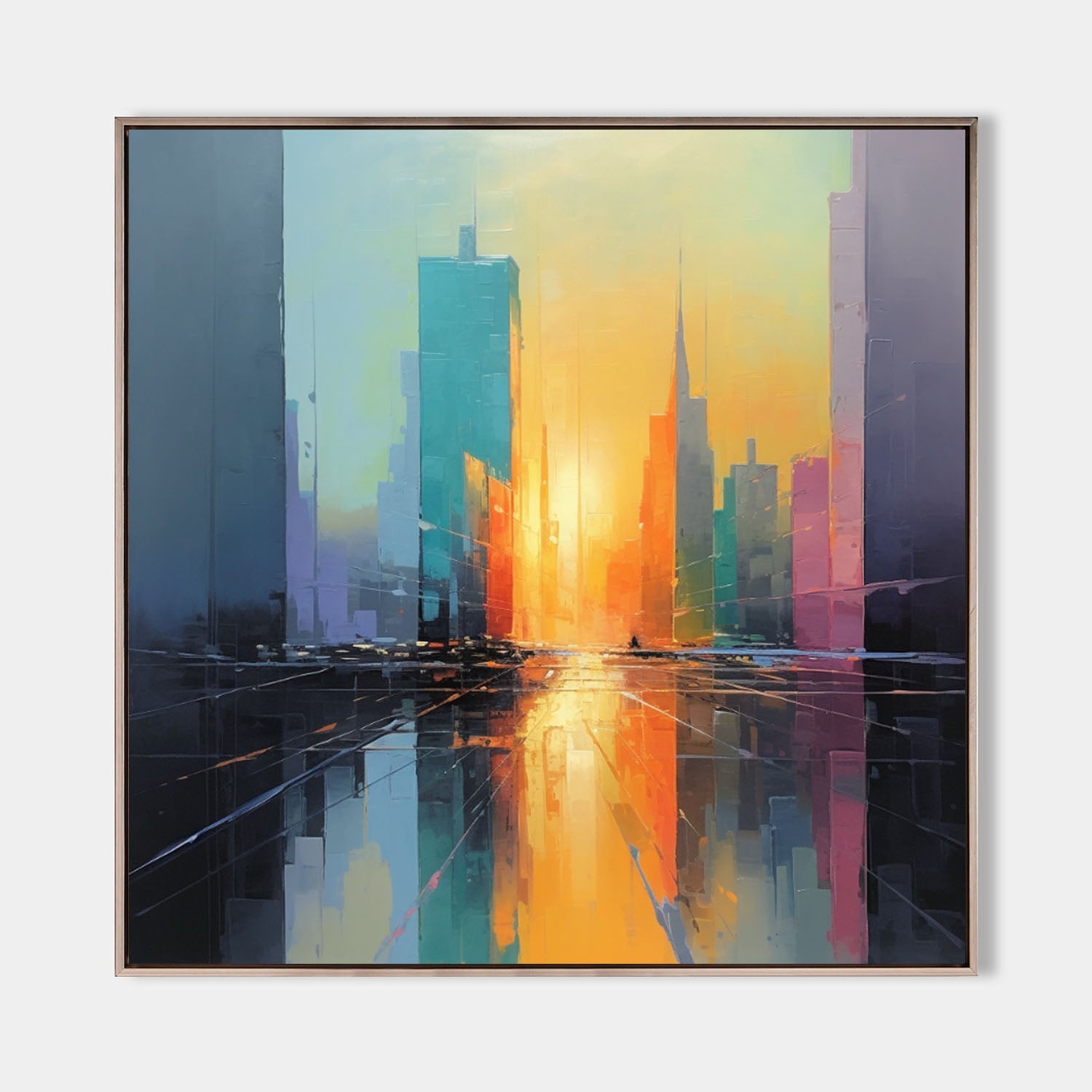 Wall Art Colorful Geometric Japandi Aesthetic Linen