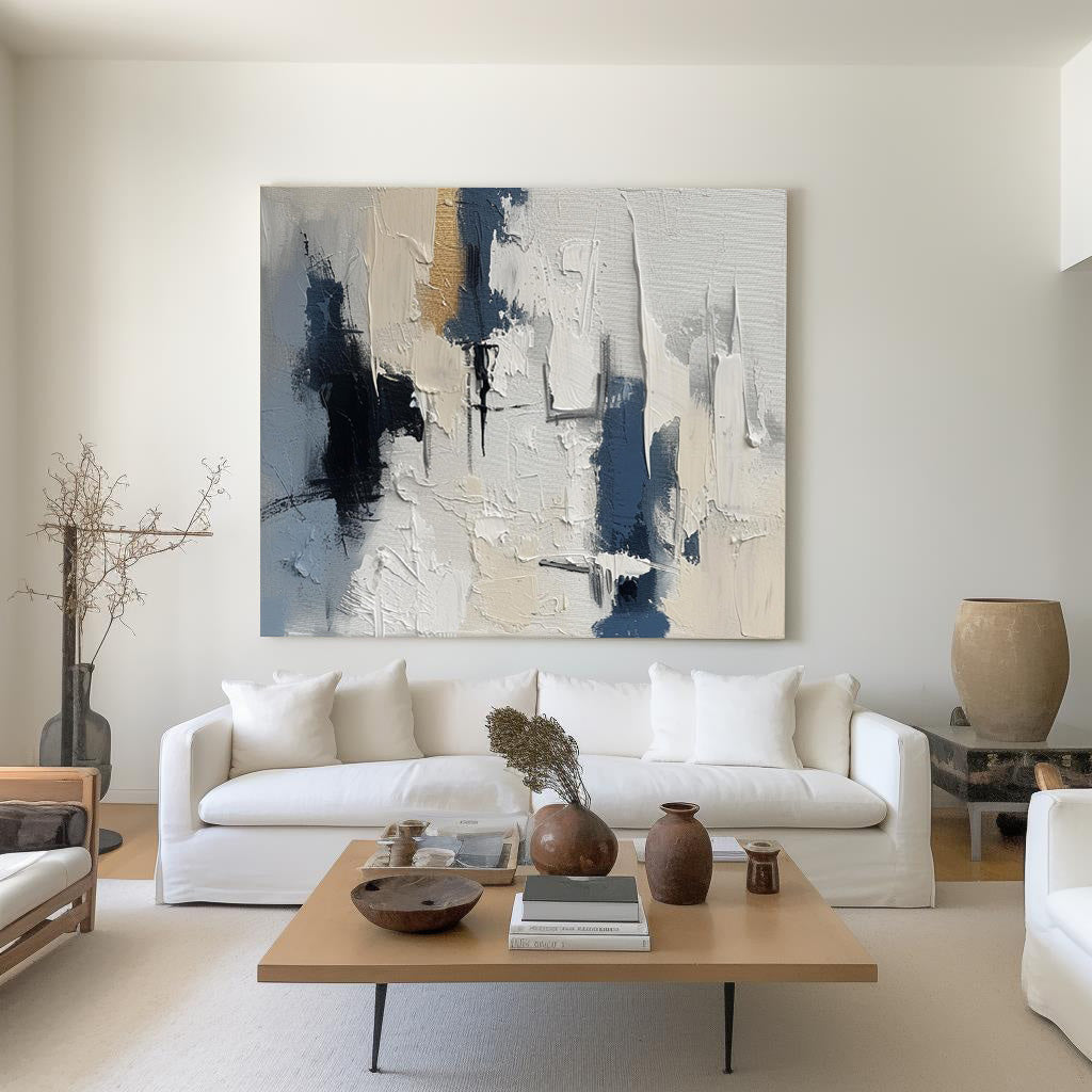 Wall Art Neutral Abstract Minimalist Textured Office | Neutralighting