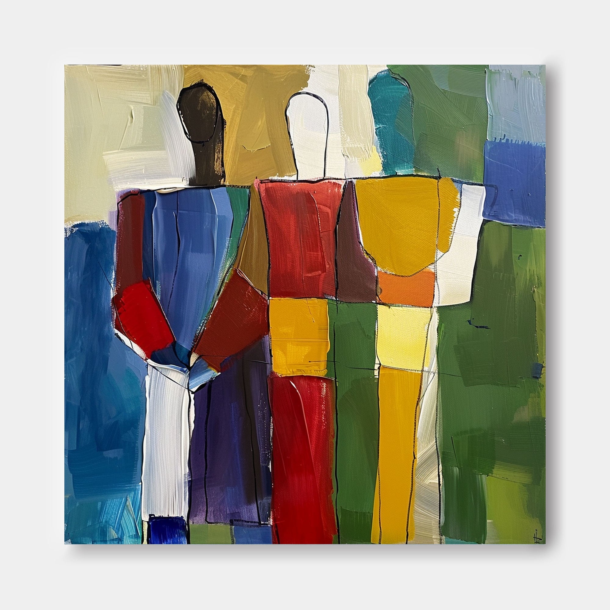 Wall Art Figurative Painterly Geometric Cubist