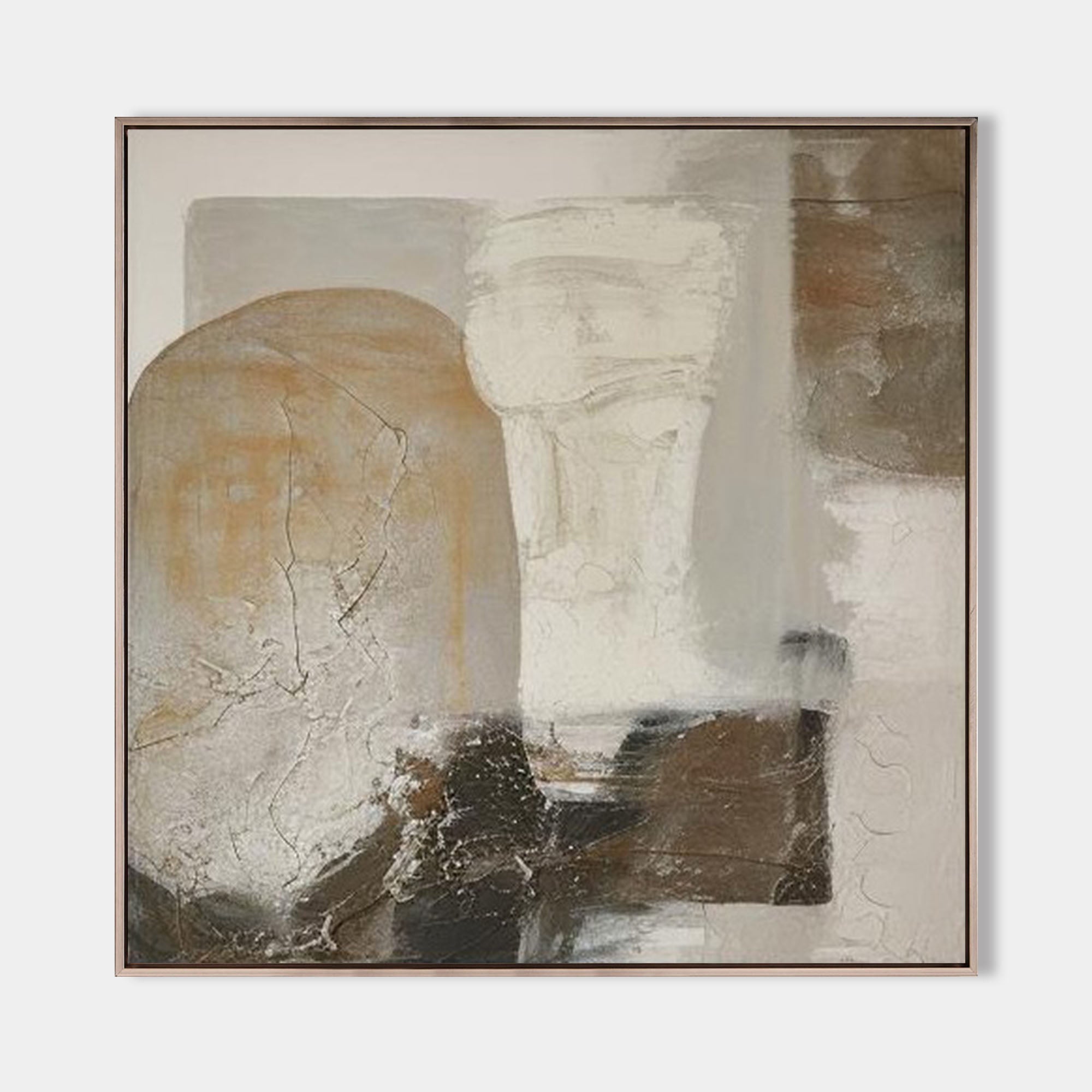 Osiris Neutral Textured Collage Canvas Art