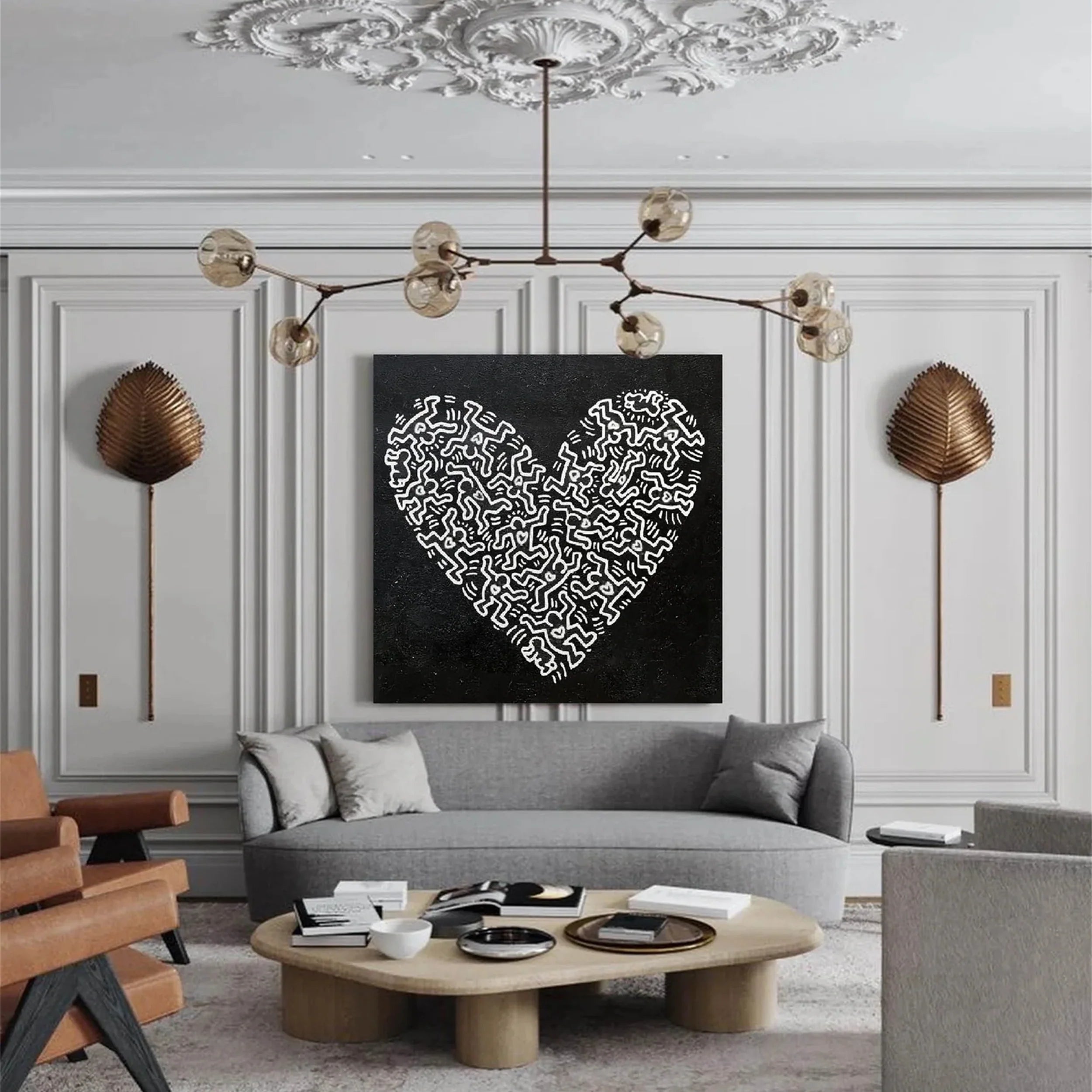 Pop Art Heart Oil Painting