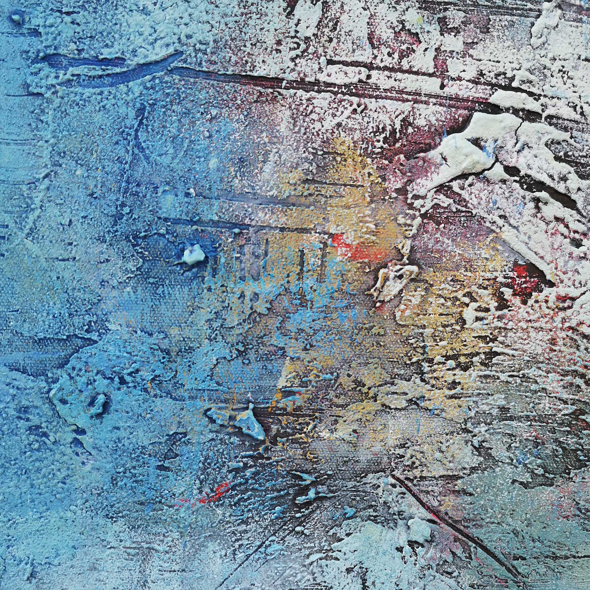 Blue Pink Abstract Expressionist Painting