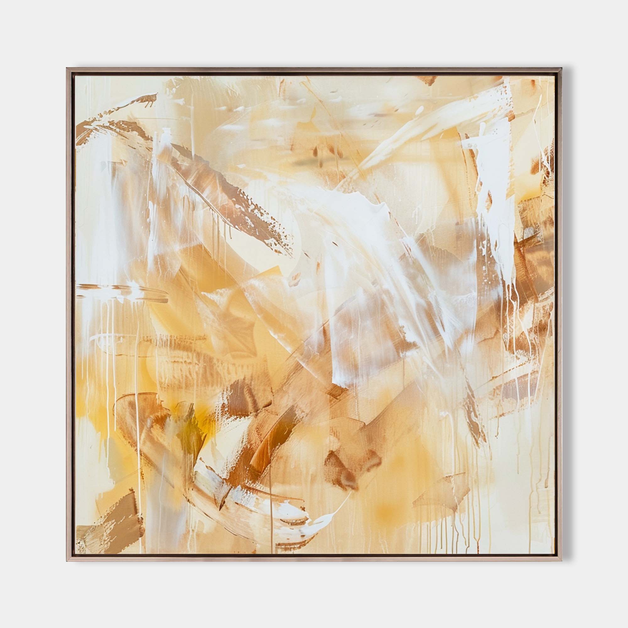 Wild Ochre Branches Modern Painting