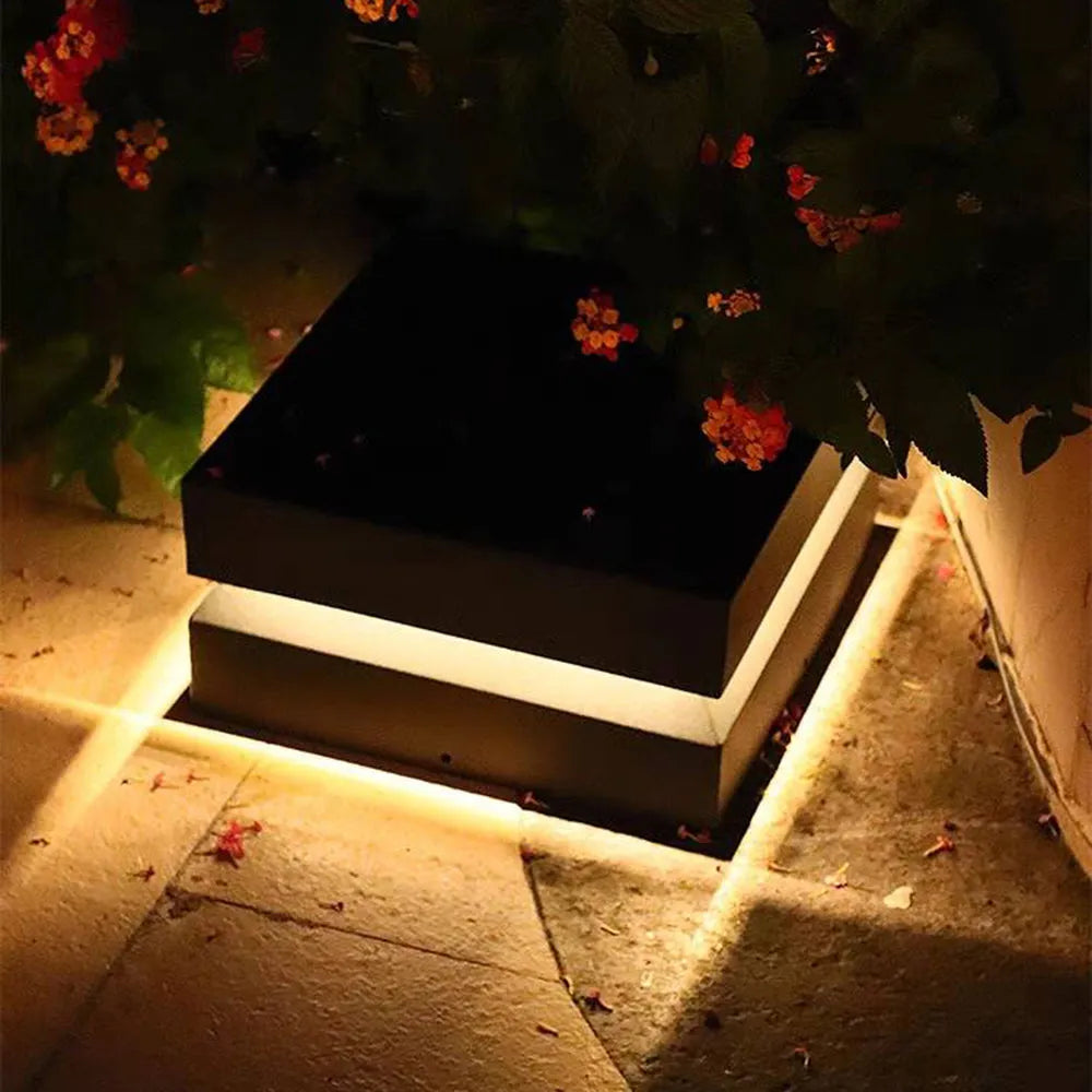 Axion Modern Concave Metal Black Outdoor Lamps, Solar - Neutralighting