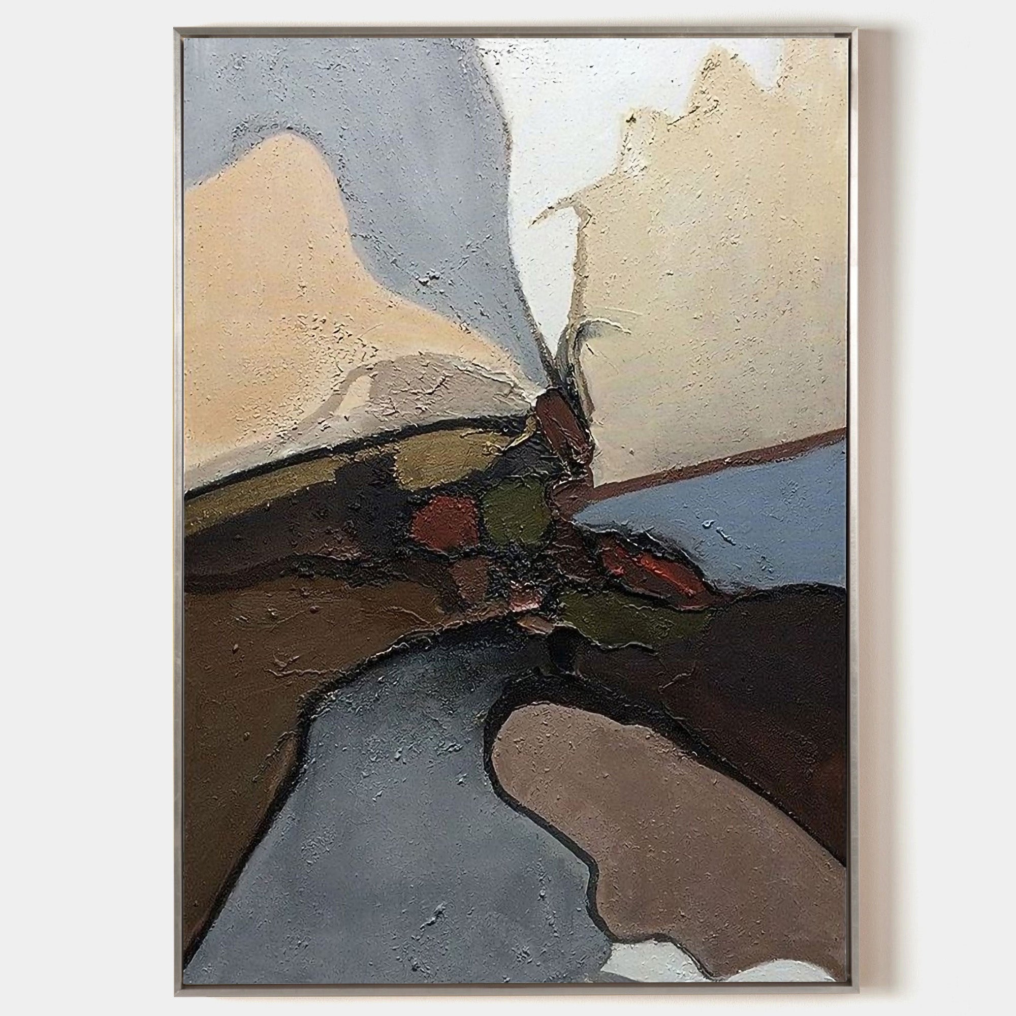 Earthy Organic Landscape Abstract Canvas Wall Art