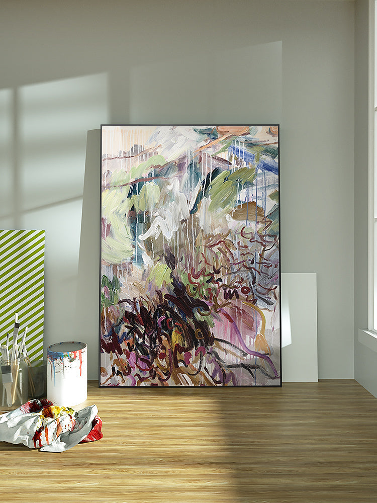 Wall Art Dense Abstract Expressionist Botanical