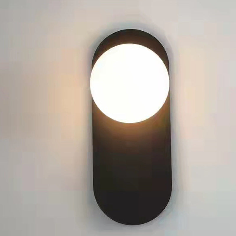 Valentina Modern LED Wall Lamp Black/Gold Glass Bedroom/Living Room - Neutralighting