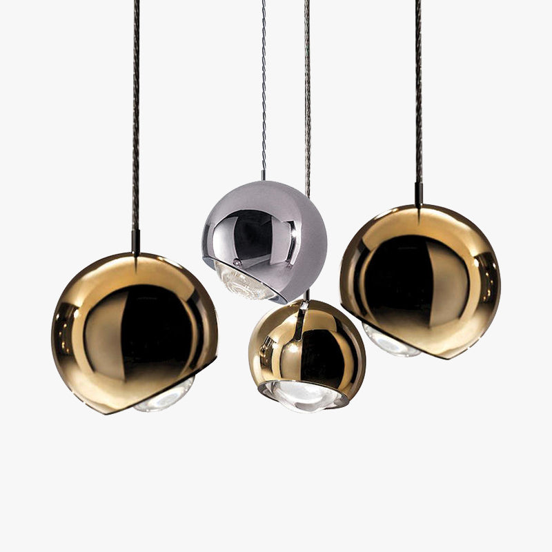 Valentina Modern Lustrous Golden Metal Ball Pendant Light - Neutralighting