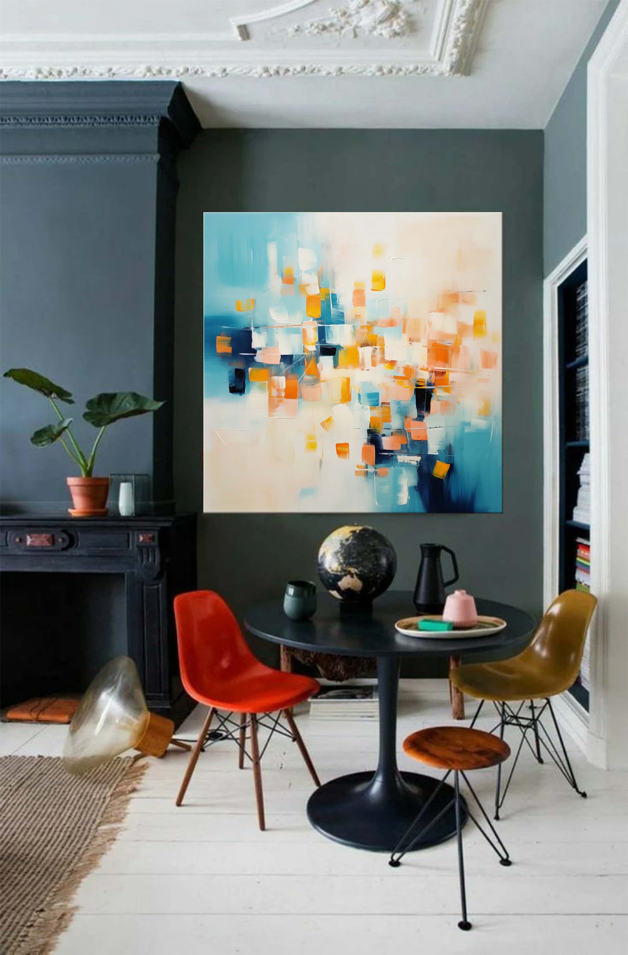 Textured Painting Coastal Color Palette Wall Art