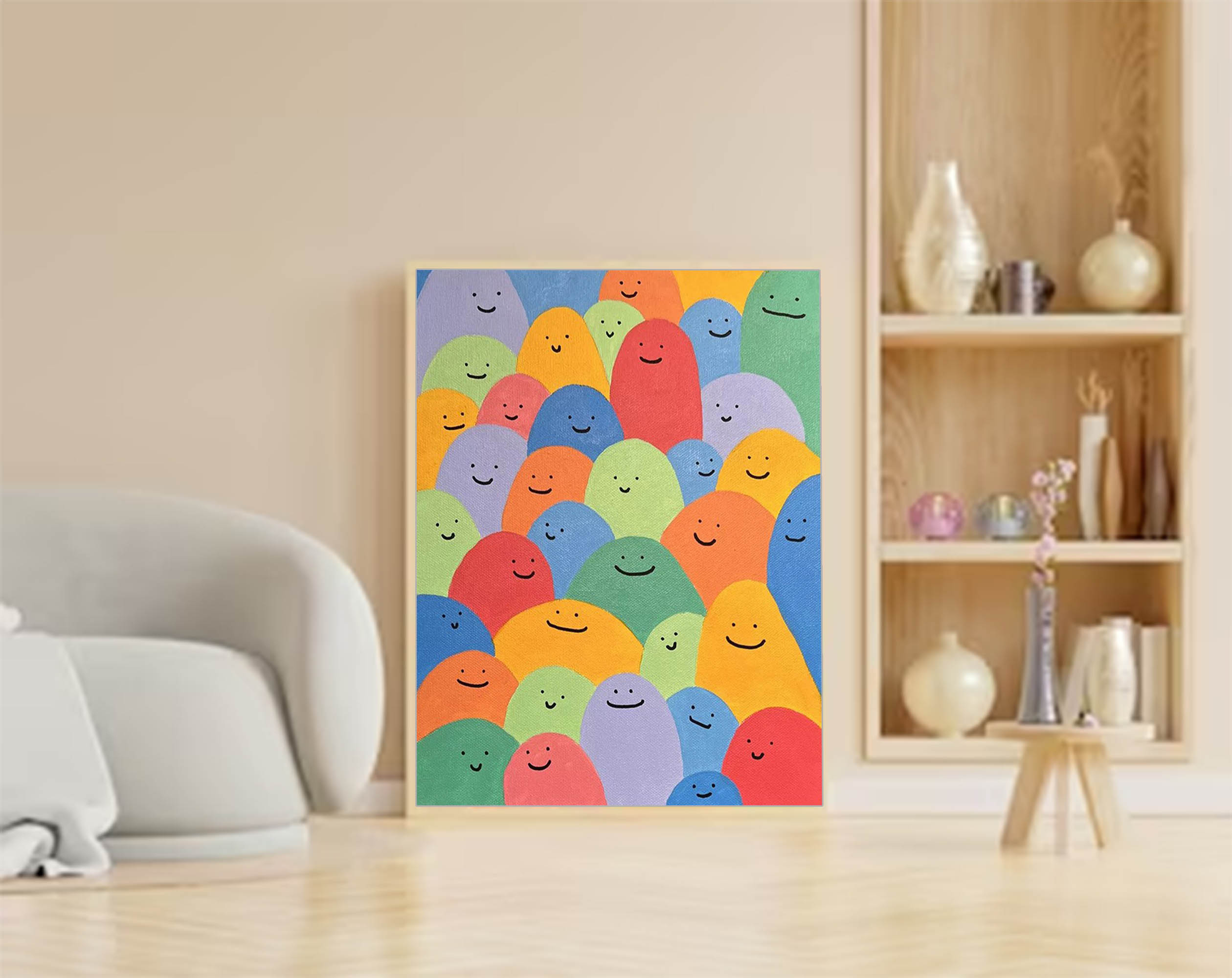 Wall Art Abstract Playful Healing Macaron Cute