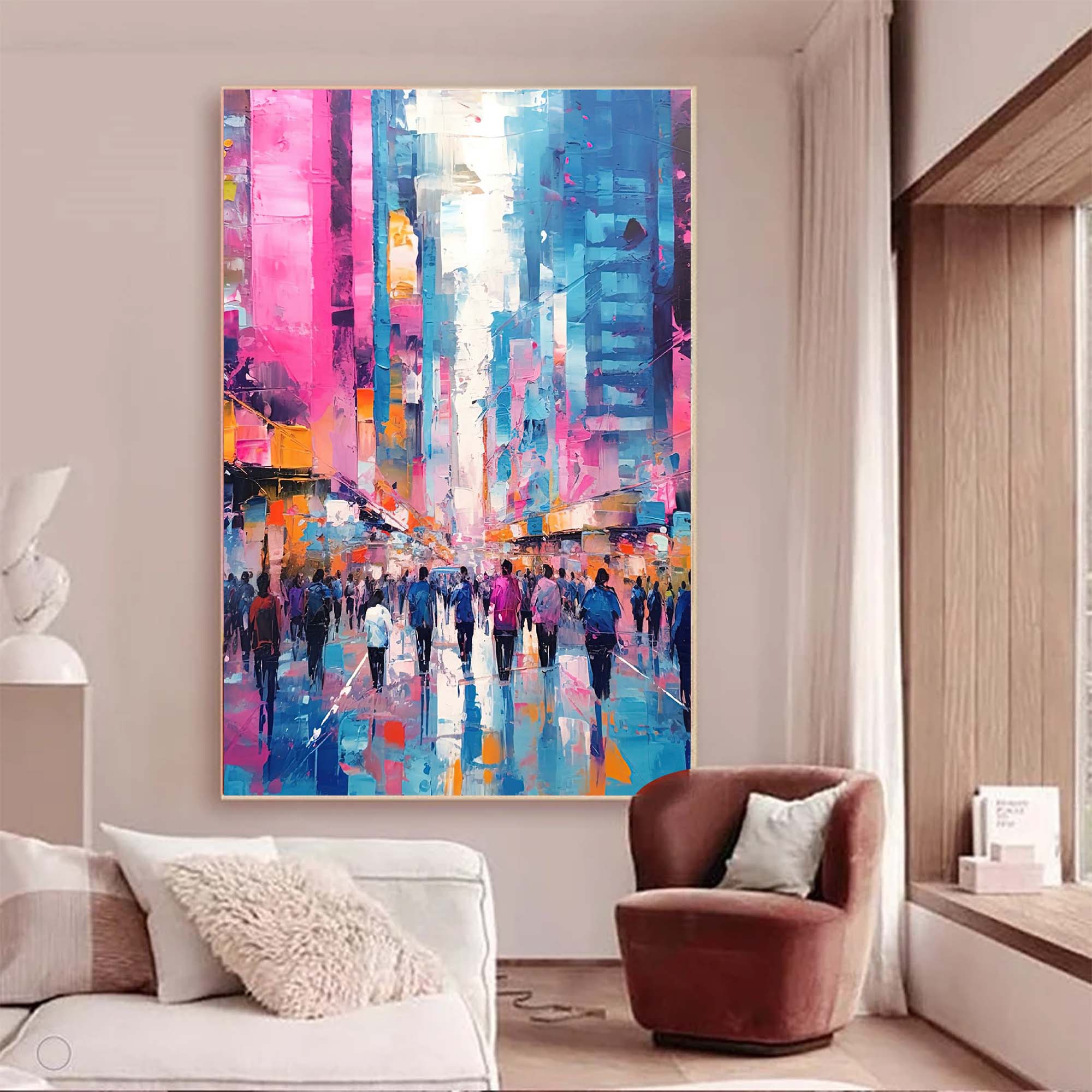 Wall Art Architecture Contemporary Bustling Urban