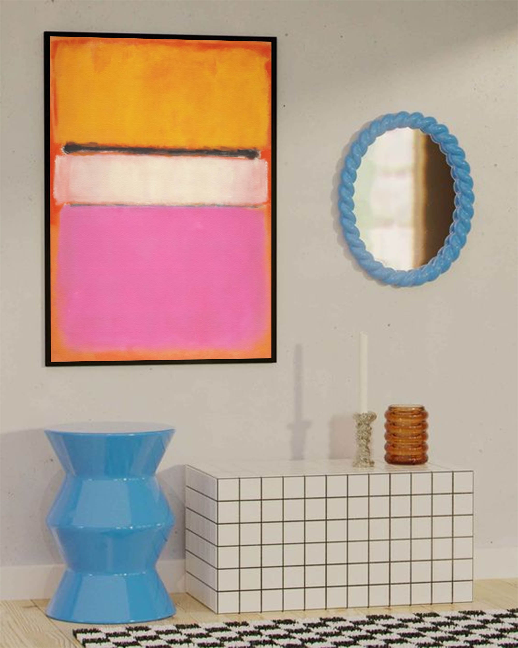 Wall Art Minimalist Grand Warm Abstract Passionate
