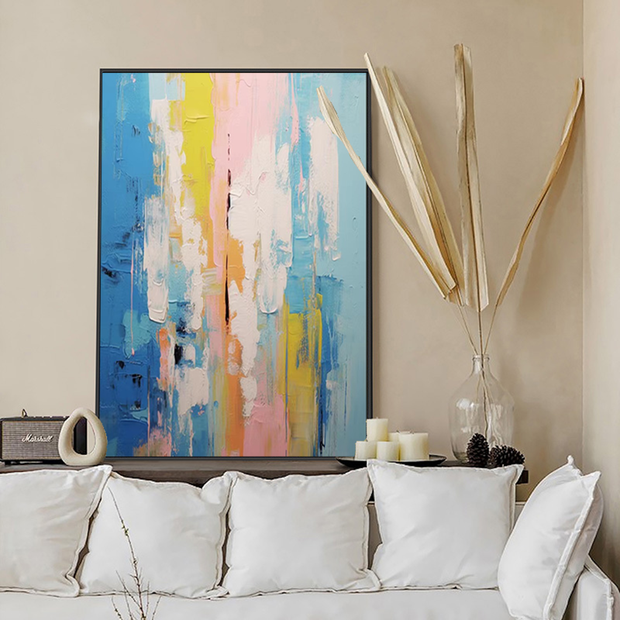 Abstract Canvas Art AB036 - Neutralighting