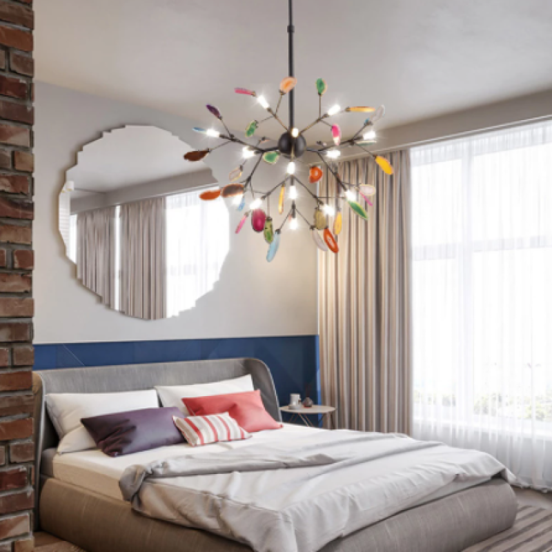 Aria Agate Creative Colourful Chandelier Bedroom/Living Room - Neutralighting