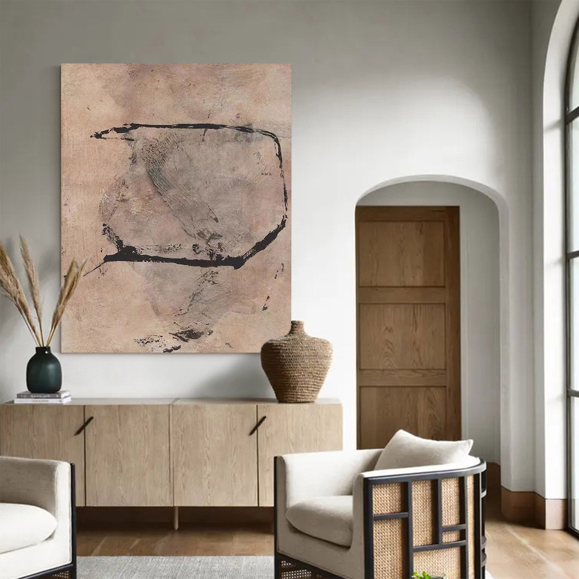 Wabi-sabi Abstract Painting ABAV290 - Neutralighting