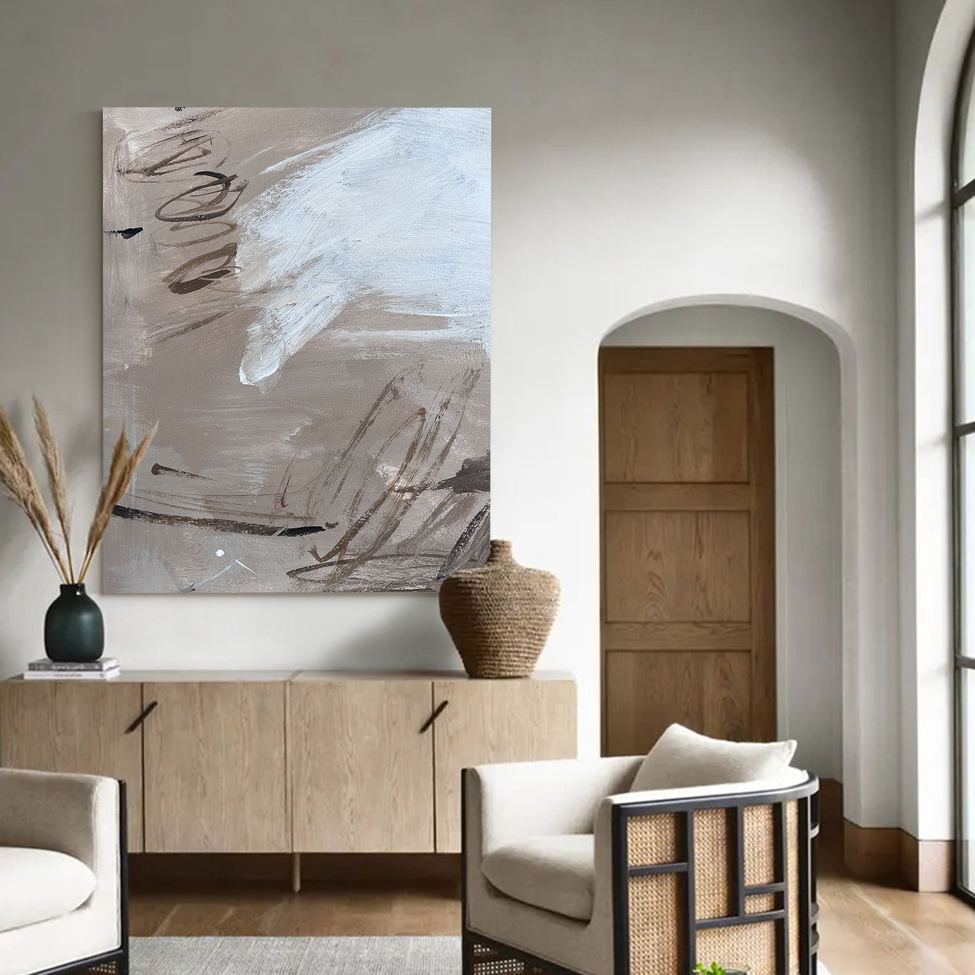Textured Neutral Abstract Painting