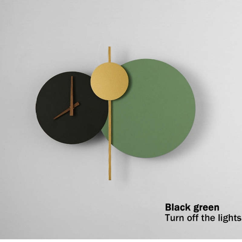 Arisha Modern Clock Metal Painted Wall Light LED Light Bedroom - Neutralighting