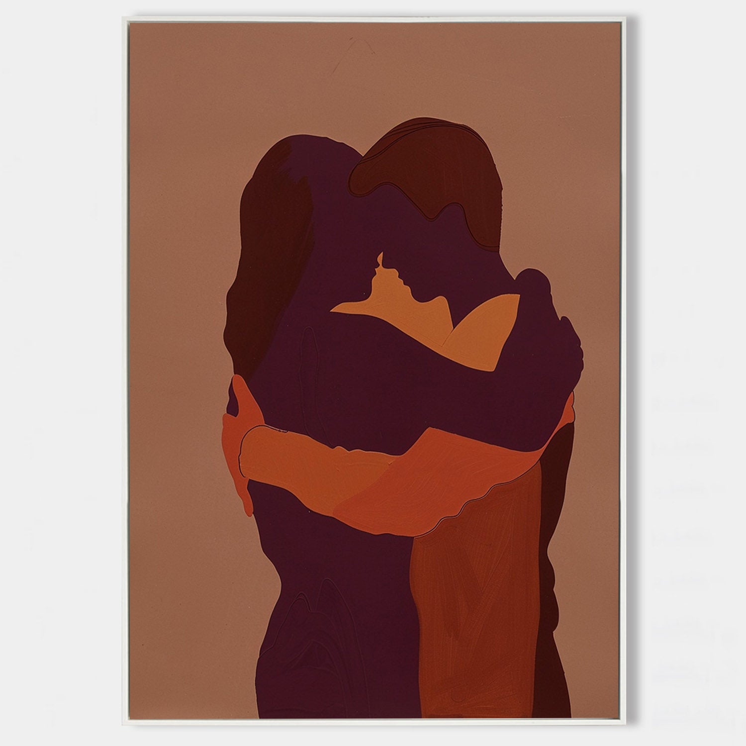 Terracotta Embrace Couple Painting