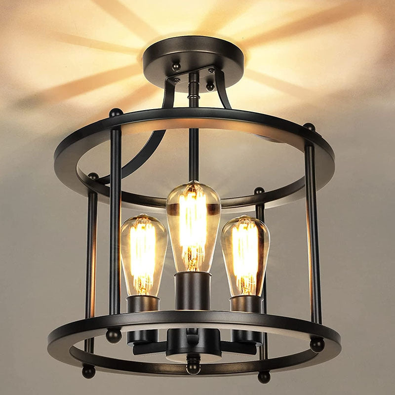 Austin Flush Mount Ceiling Light Lantern Industrial - Neutralighting