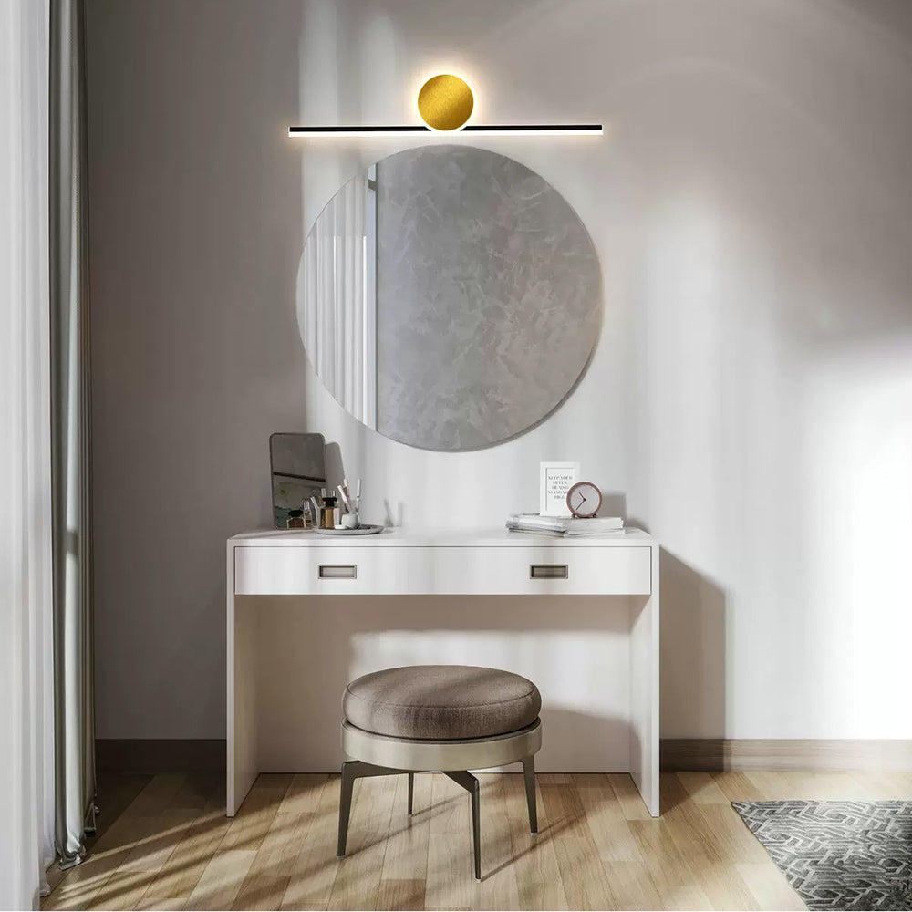 Arisha Modern Simple Circular Line Gold Acrylic Wall Lamp - Neutralighting