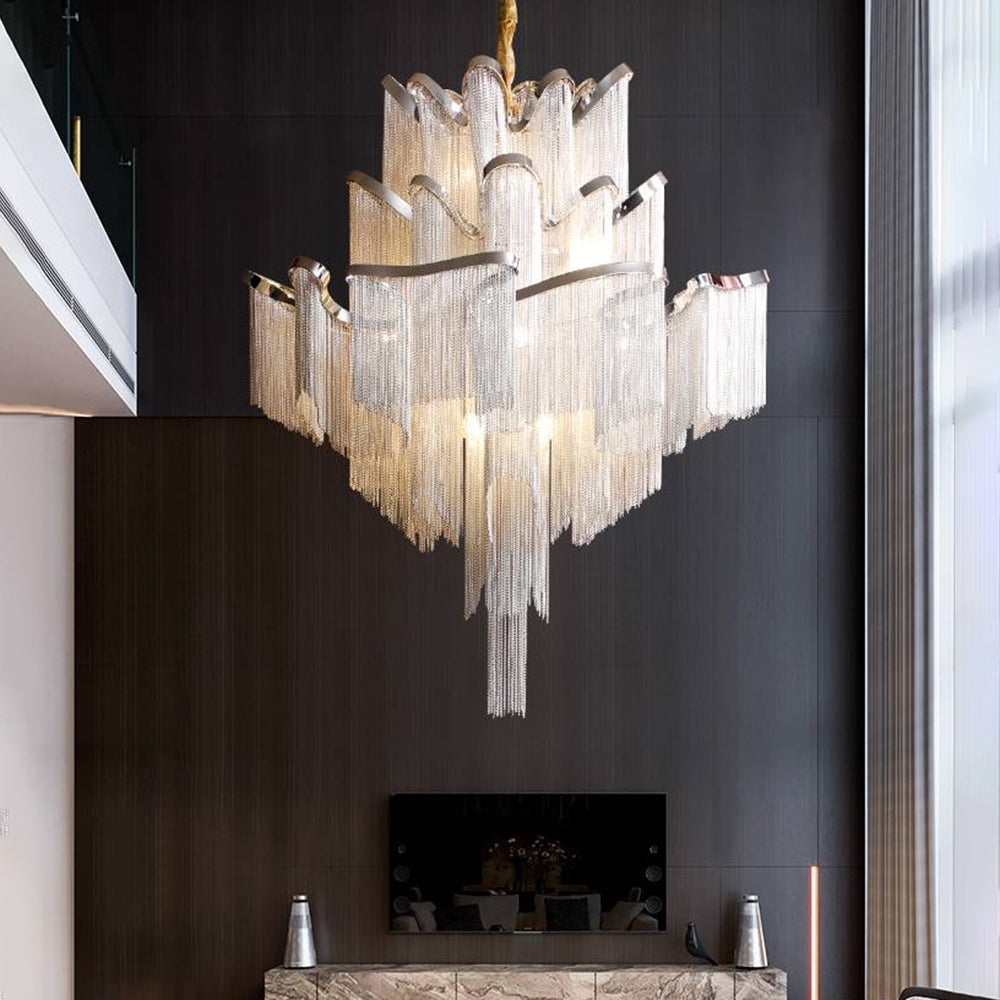 Arisha Tassel Silver Chandlier, DIA 60/80/100CM - Neutralighting