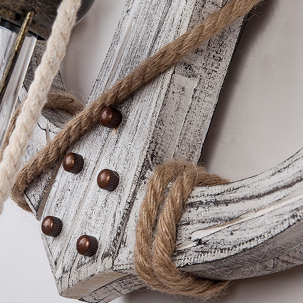 Epoch Anchor Lantern Wall Lamp, Vintage/Antique, Wood, Bedroom - Neutralighting