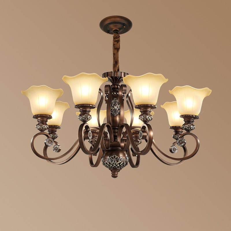 Arisha Retro Flower Pendant Light Metal Glass Living Room Bedroom - Neutralighting