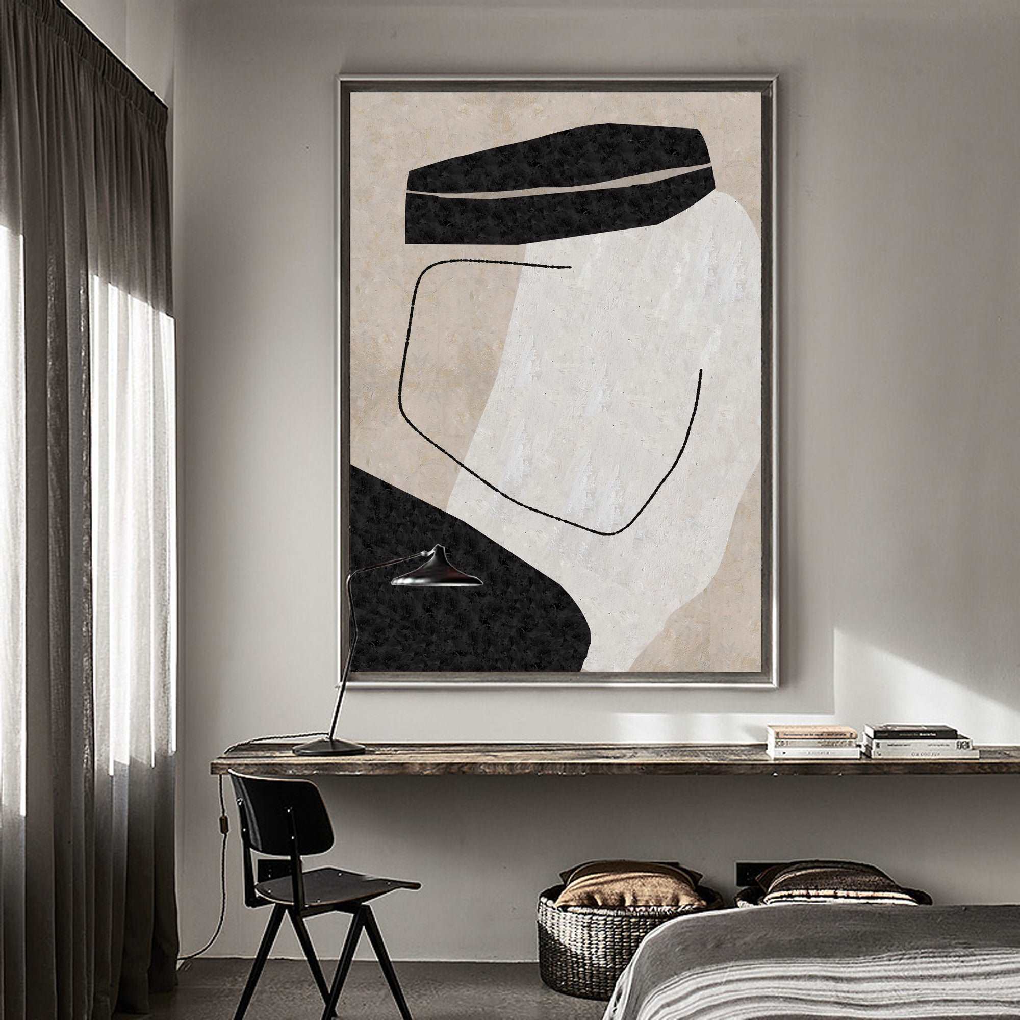 Abstract Geometric Minimalist Painting ABAV25 - Neutralighting