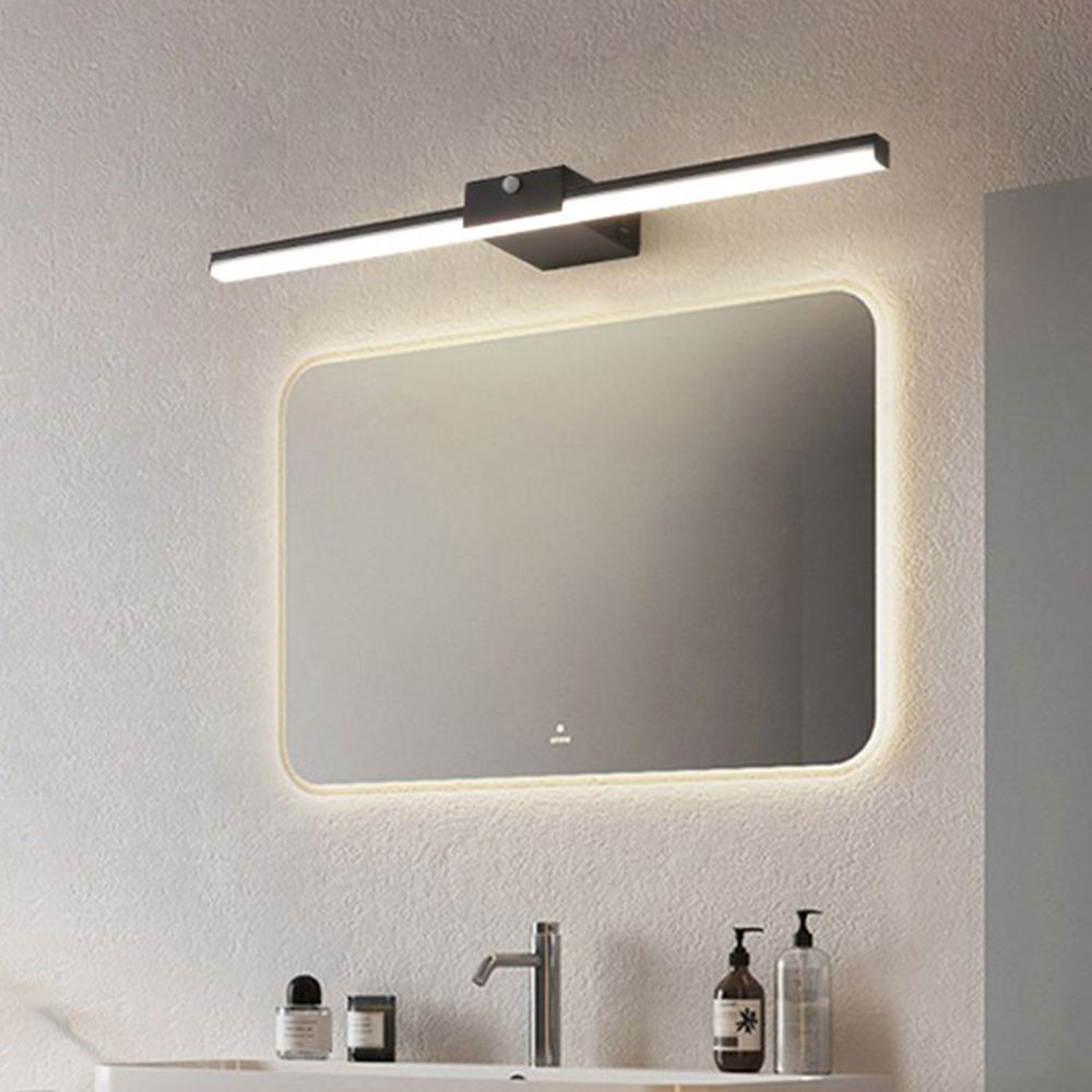 Arisha Minimalist Linear Metal Wall Lamp, Black/White, Bathroom - Neutralighting