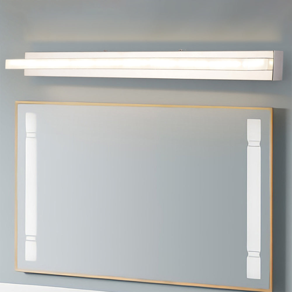 Arisha Elegant Rectangular Mirror Front Vanity Sliver White Wall Light - Neutralighting