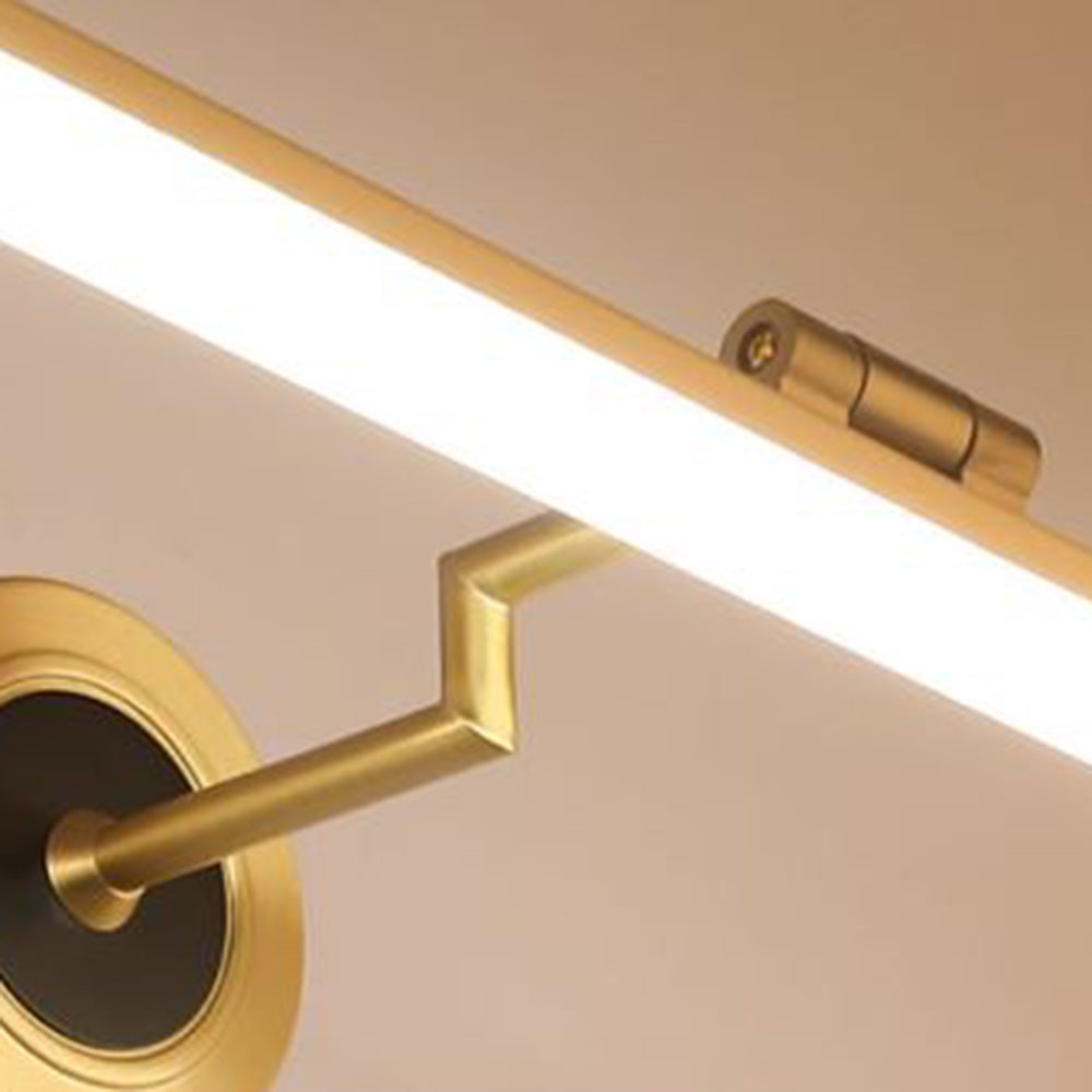 Arisha Vintage Linear Metal/Acrylic Wall Lamp, Black/Gold - Neutralighting