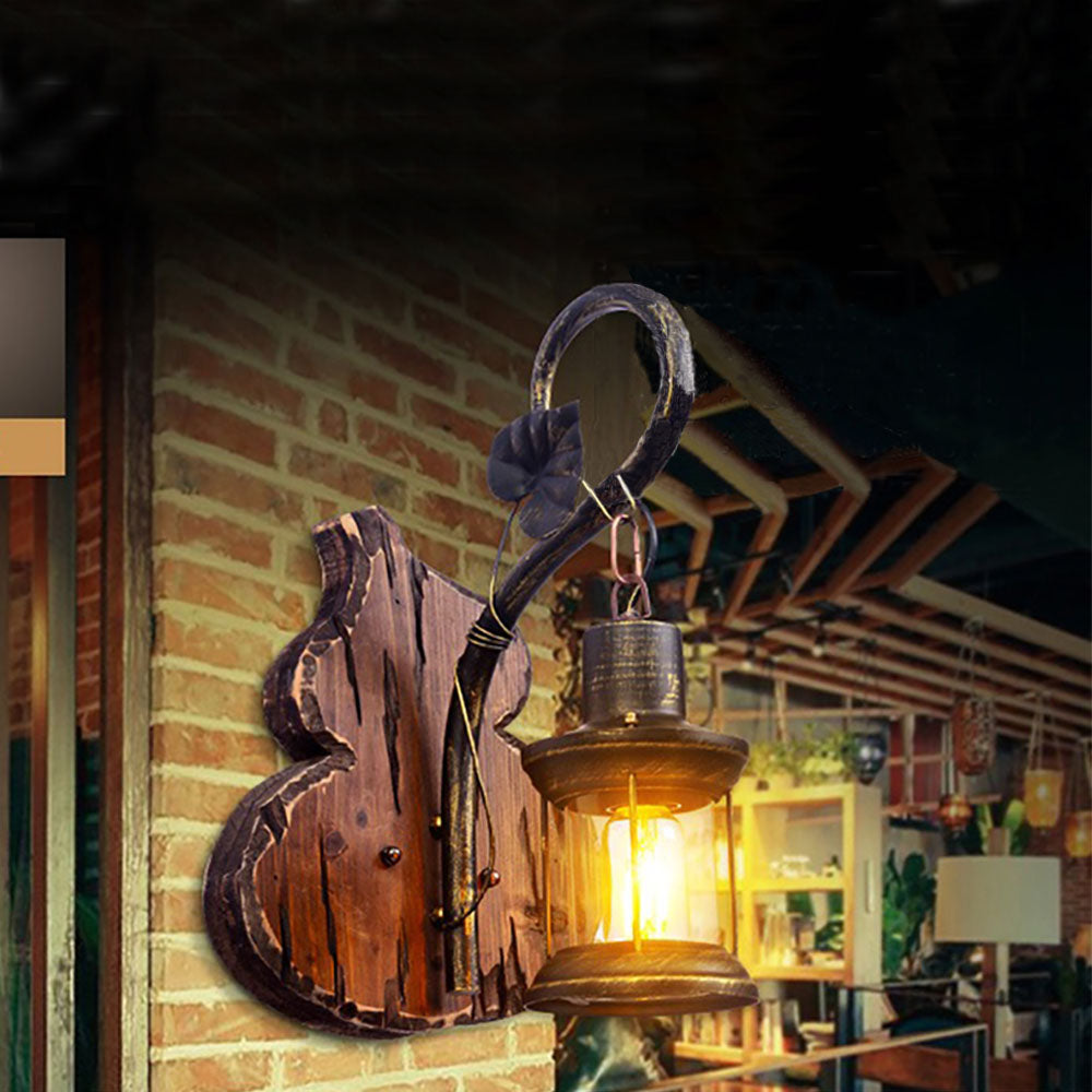 Epoch Wall Lamp Cucurbits/Candle Vintage, Wood/Metal, Bedroom - Neutralighting