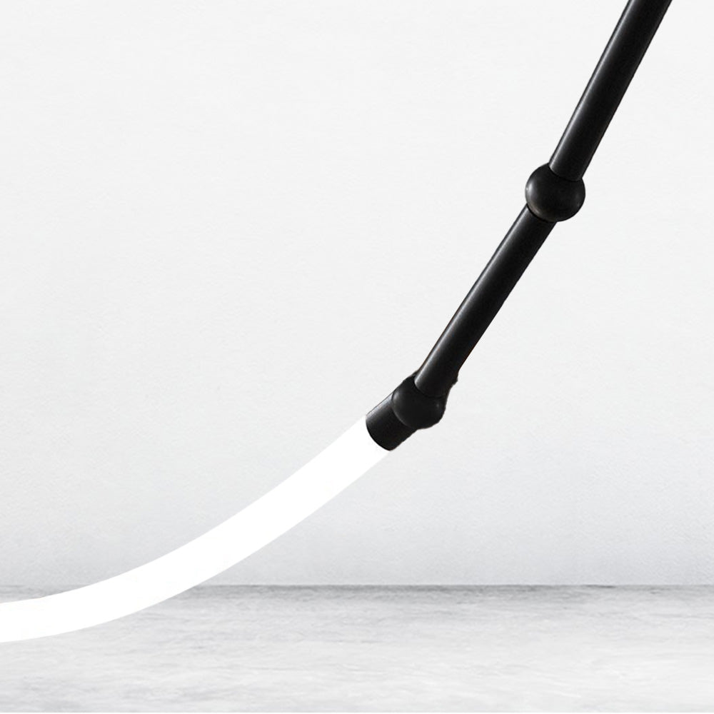 Arisha Modern Linear Metal/Silicone Pendant Light, Black - Neutralighting