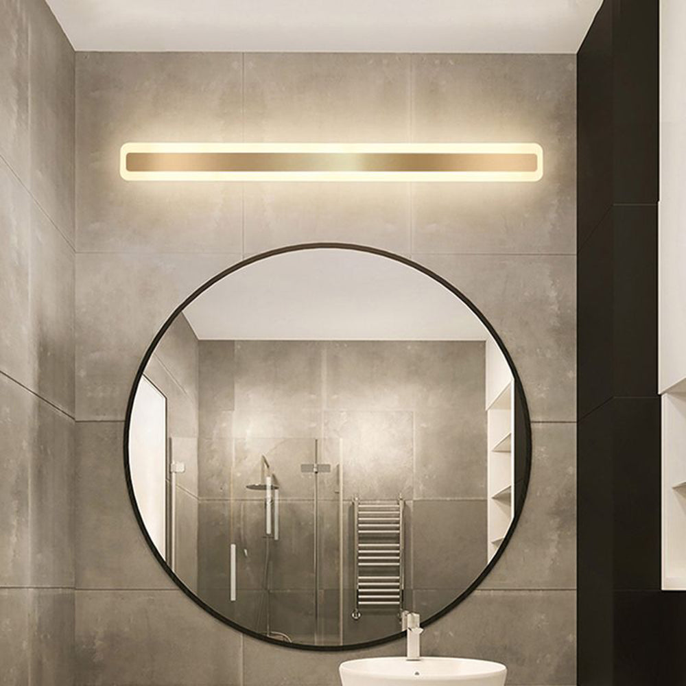 Arisha Modern Arc Wall Lamp, Silver, Metal/Acrylic, Front Mirror Vanity - Neutralighting