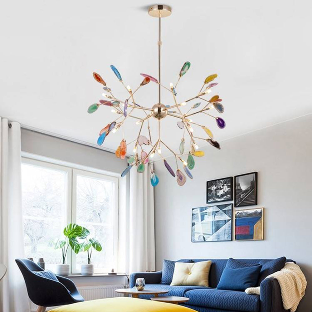 Arisha Flower Branch Semi-flush Mount Ceiling Light, 4 Colour - Neutralighting