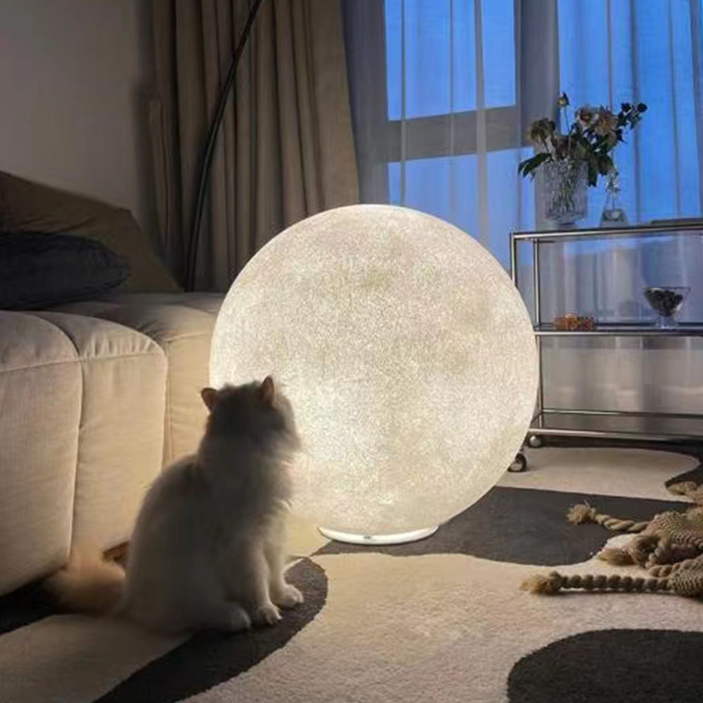 Mira Modern Decorative Dream Floor Lamp, Moon Globe, Resin, Bedroom - Neutralighting