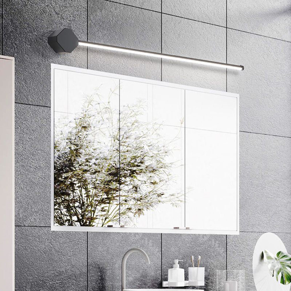 Arisha Minimalist Square Linear Metal/Acrylic Wall Lamp, Black/White - Neutralighting