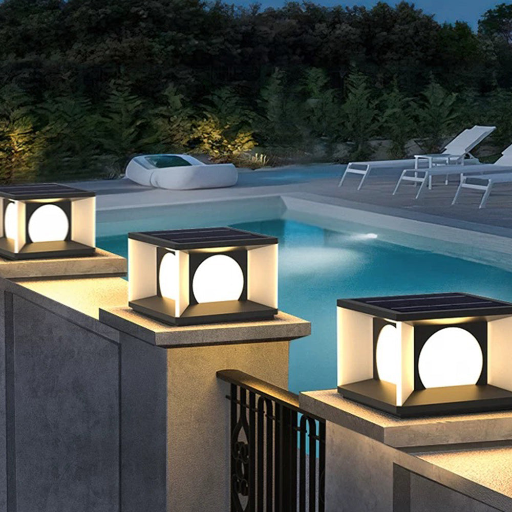 Aria Modern Square Metal Outdoor Light Post - Neutralighting