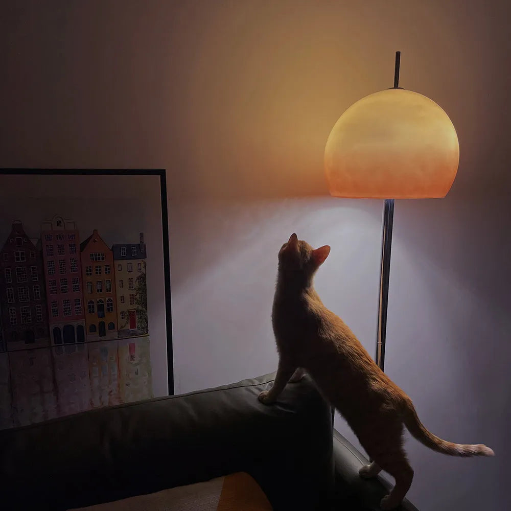 Mira Sunset Dome Glass Floor Lamp - Neutralighting