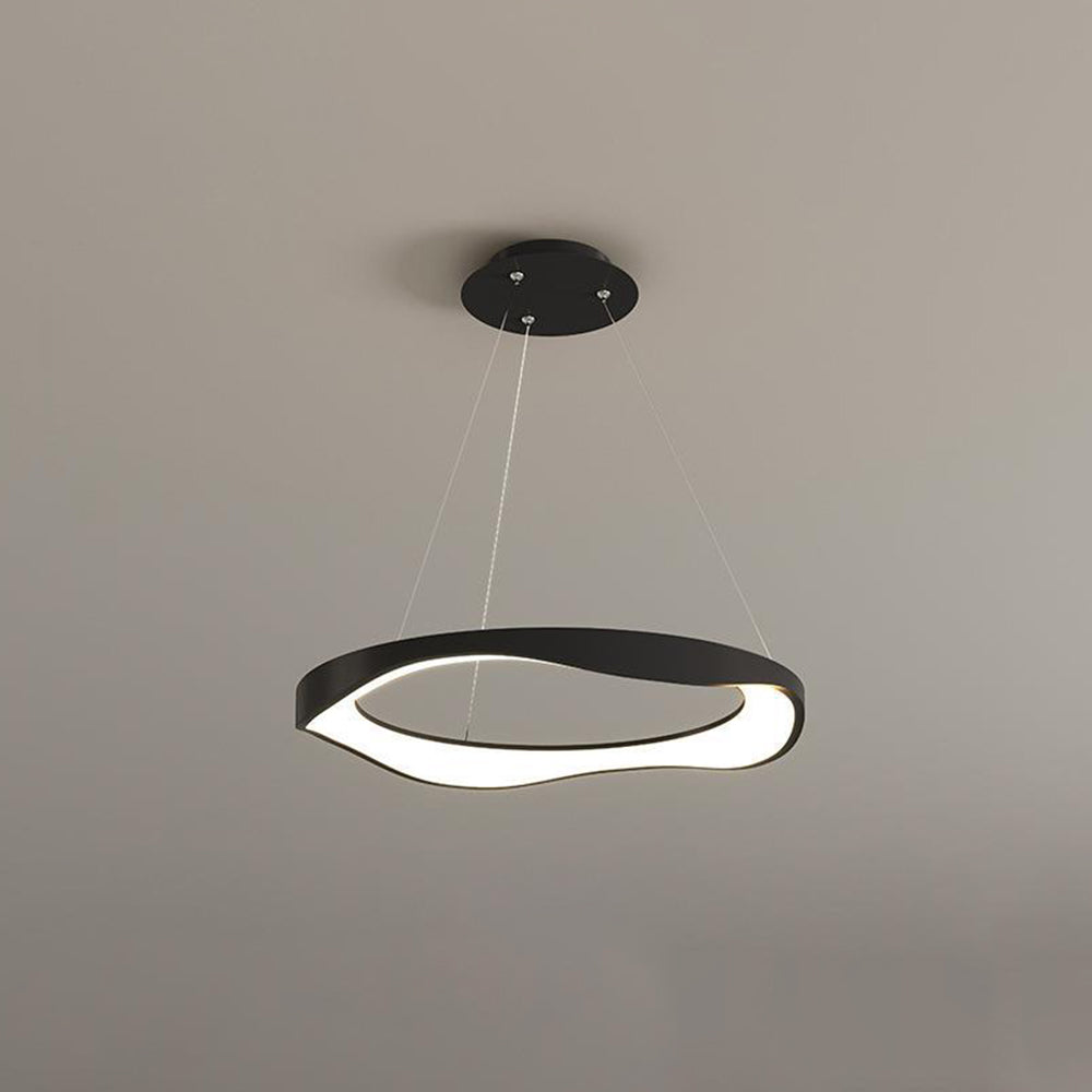 Arisha Pendant Light Rond Modern, Black/White, Dining Room - Neutralighting