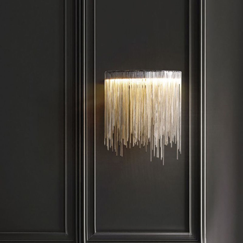 Arisha Wall Lamp Decorative/Modern, Tassel Chain, Silver, Living Room - Neutralighting