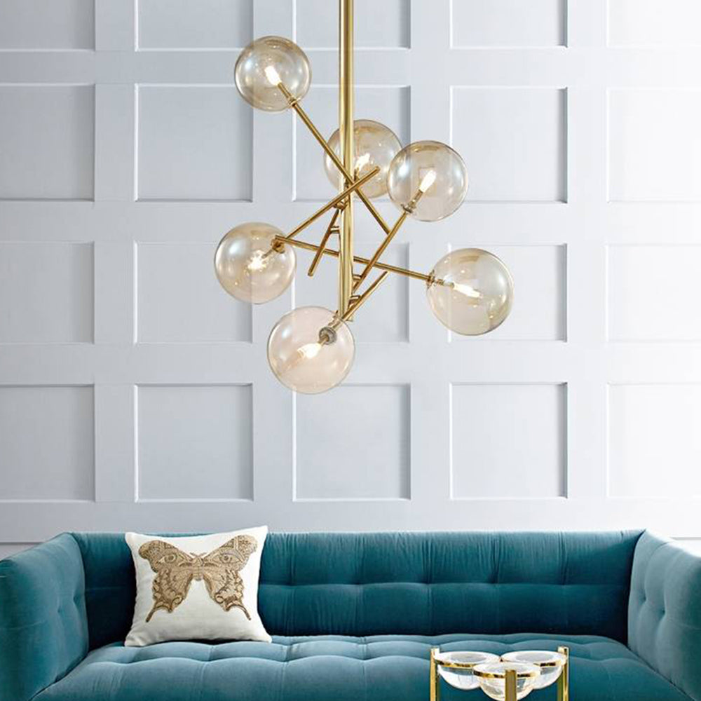 Valentina Bubble Branch Glass/Metal Chandelier, Kitchen/Dining Room - Neutralighting