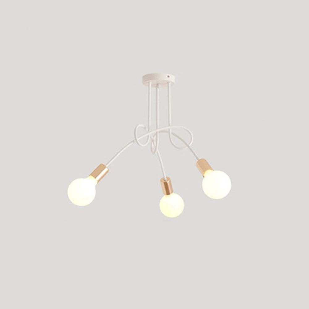Arisha Modern Linear Curve Metal Ceiling Light, Dining Room/Living Room - Neutralighting